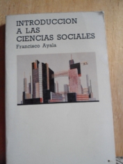 Introducción a las ciencias sociales Francisco Ayala
