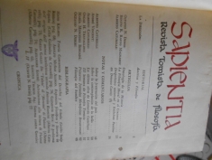 Sapientia Revista tomista de filosofía no 47, enero-marzo 1958