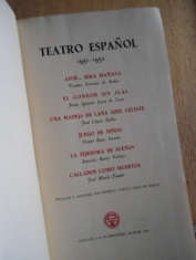 Teatro español 1951-1952 Ayer…será mañana, El conde sin alas y otras
