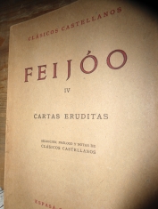 Cartas Eruditas (tomo IV Clásicos Castellanos) Feijóo