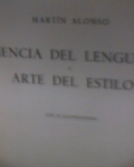 Ciencia del lenguaje y arte del estilo Martin Alonso 