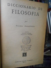 Diccionario de filosofía Nicola Abagnano