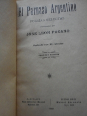 El parnaso argentino poesías selectas José León Pagano