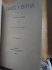 Flores y espinas Colección de poesías José Selgas
