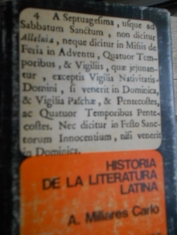 Historia de la literatura latina. Agustín Millares Carlo